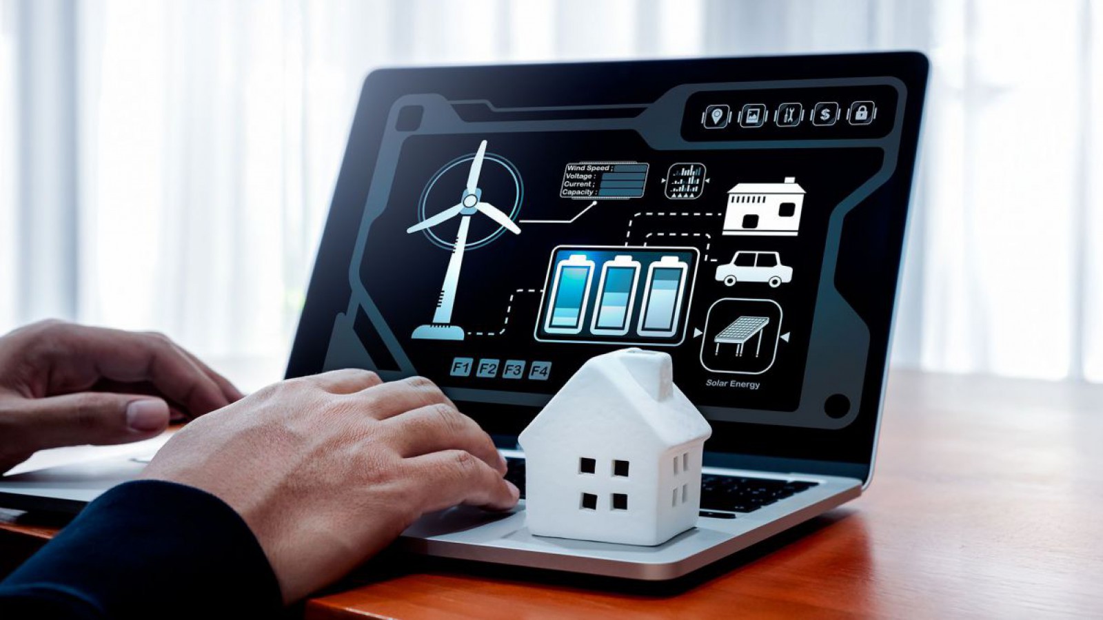 Laptop-Steuerung Energiemanagement