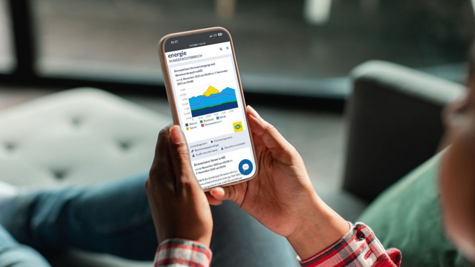 Erneuerbare Stromerzeugung live am Handy