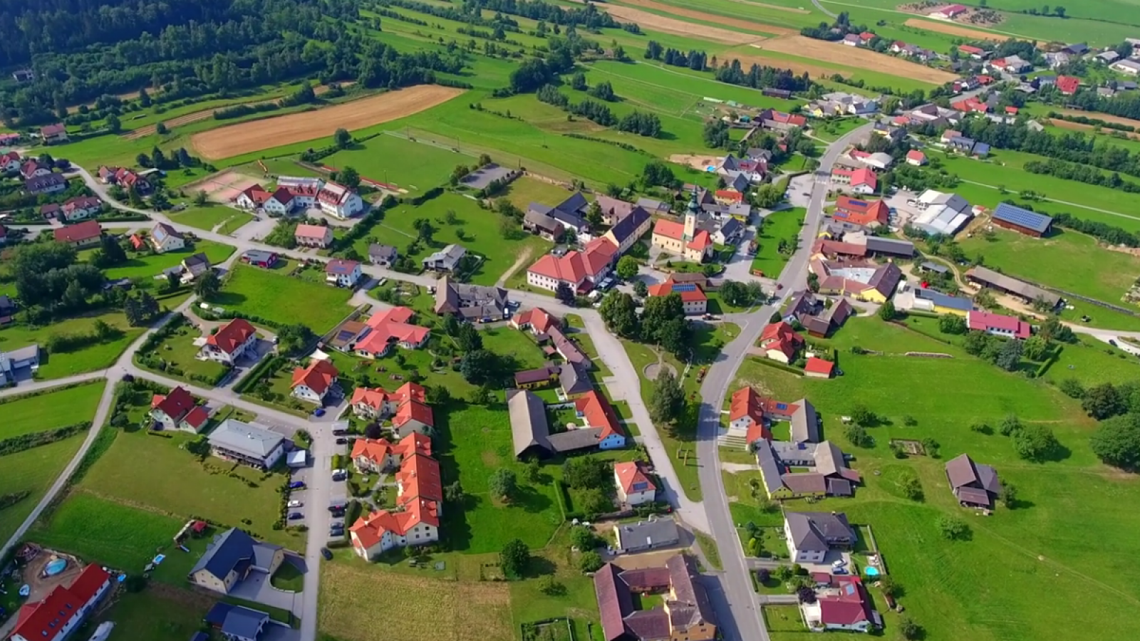 Großschönau aus der Vogelperspektive betrachtet