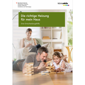 Cover der Broschüre Die richtige Heizung für mein Haus