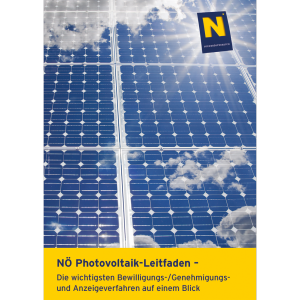 Cover der Broschüre NÖ Photovoltaik-Leitfaden