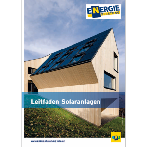 Cover der Broschüre Leitfaden Solaranlagen