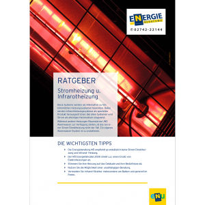 Cover des Ratgebers Stromheizung und Infrarotheizung