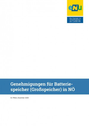 Leitfaden f&uuml;r die Genehmigung von Batteriespeichern (Gro&szlig;speichern) in Nieder&ouml;sterreich