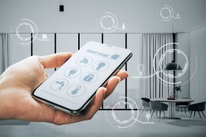Smart Home Steuerung &uuml;ber ein Mobiltelefon